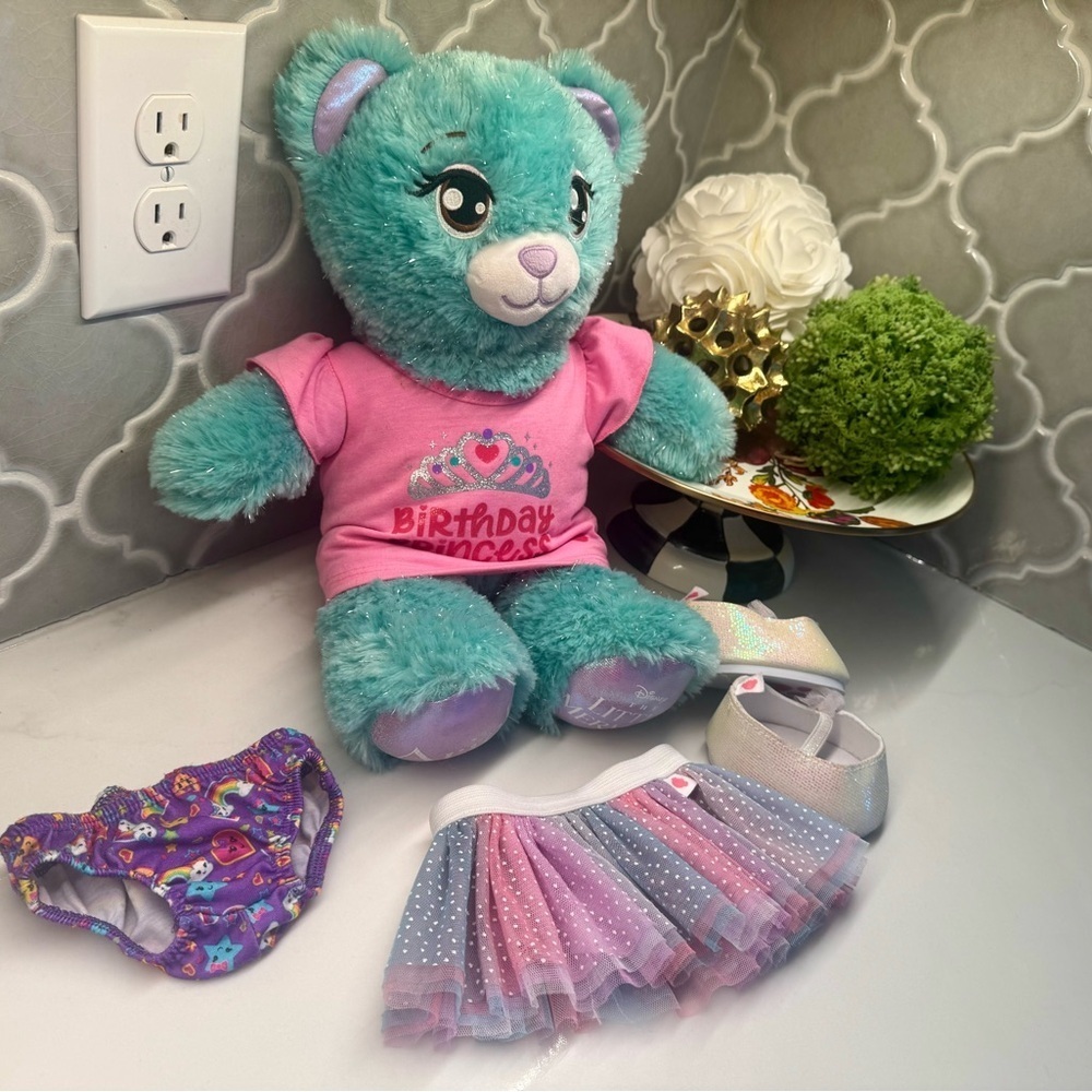 Build A Bear Disney Ariel Little Mermaid Plush w Birthday Outfit